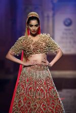 Sonam Kapoor walks for abu jani sandeep khosla show in delhi on 7th Aug 2015